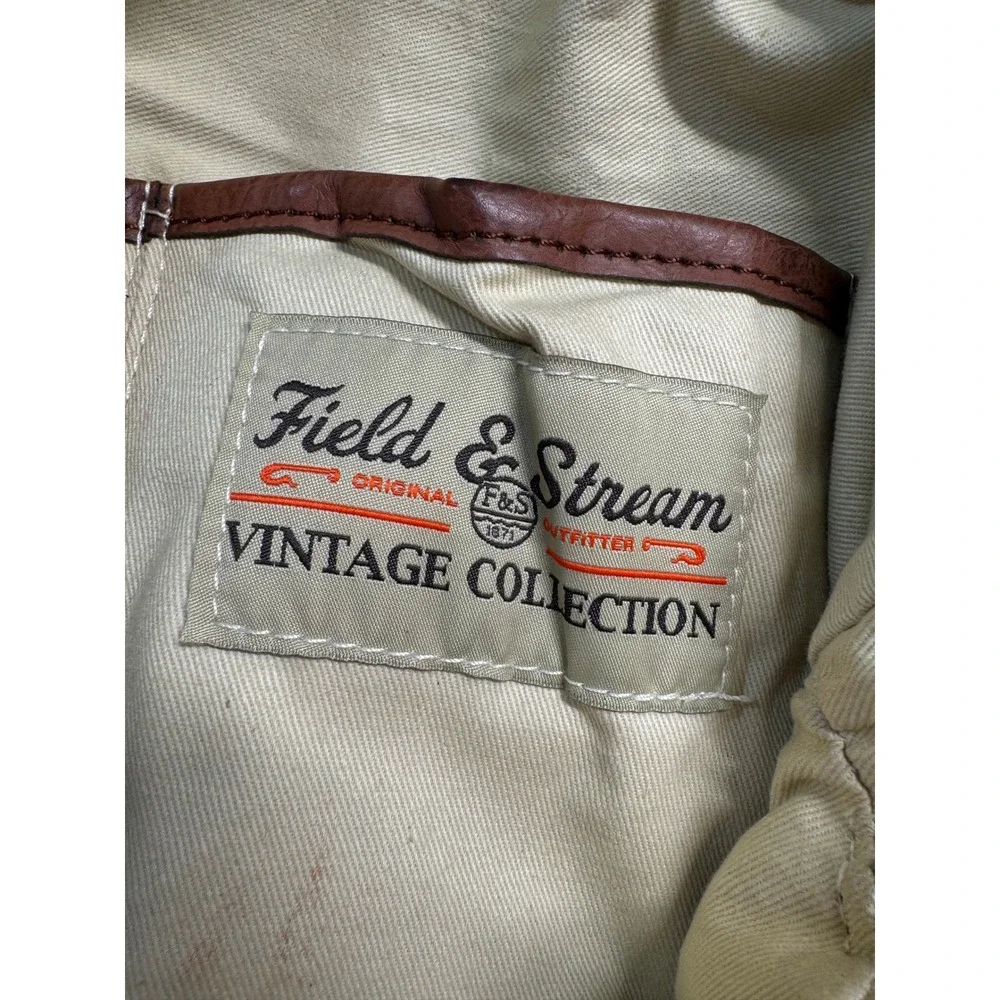 Field & Stream Vintage Collection Canvas Leather Duffel Weekender Travel Bag